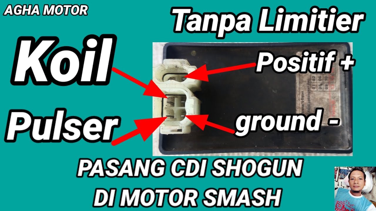 pasang cdi shogun di motor smash