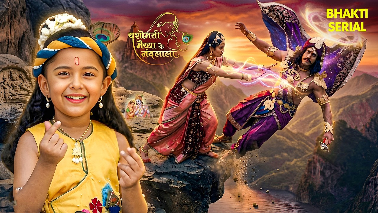 कान्हा का एक छल, कंश किरानी ने कंश को दिया पहाड़ पर से धक्का | | Yashomati Maiyaa Ke Nandlala |