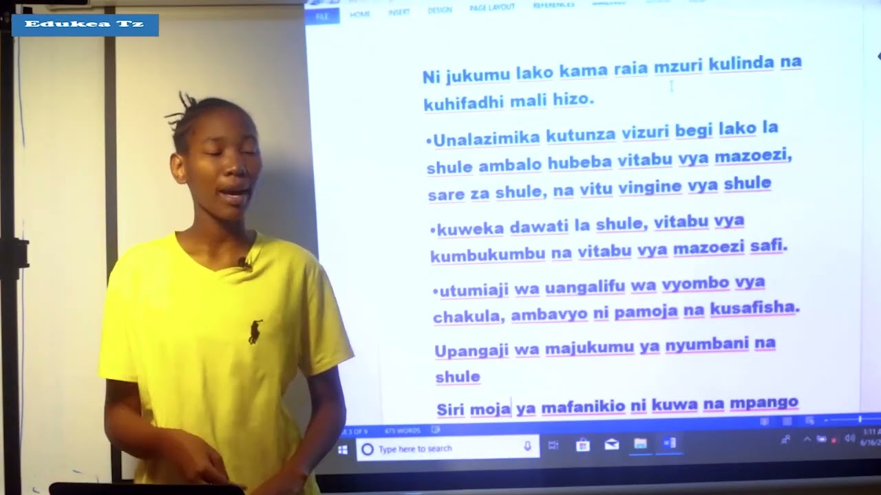 URAIA NA MAADILI DARASA LA V  KUWA NA MAADILI