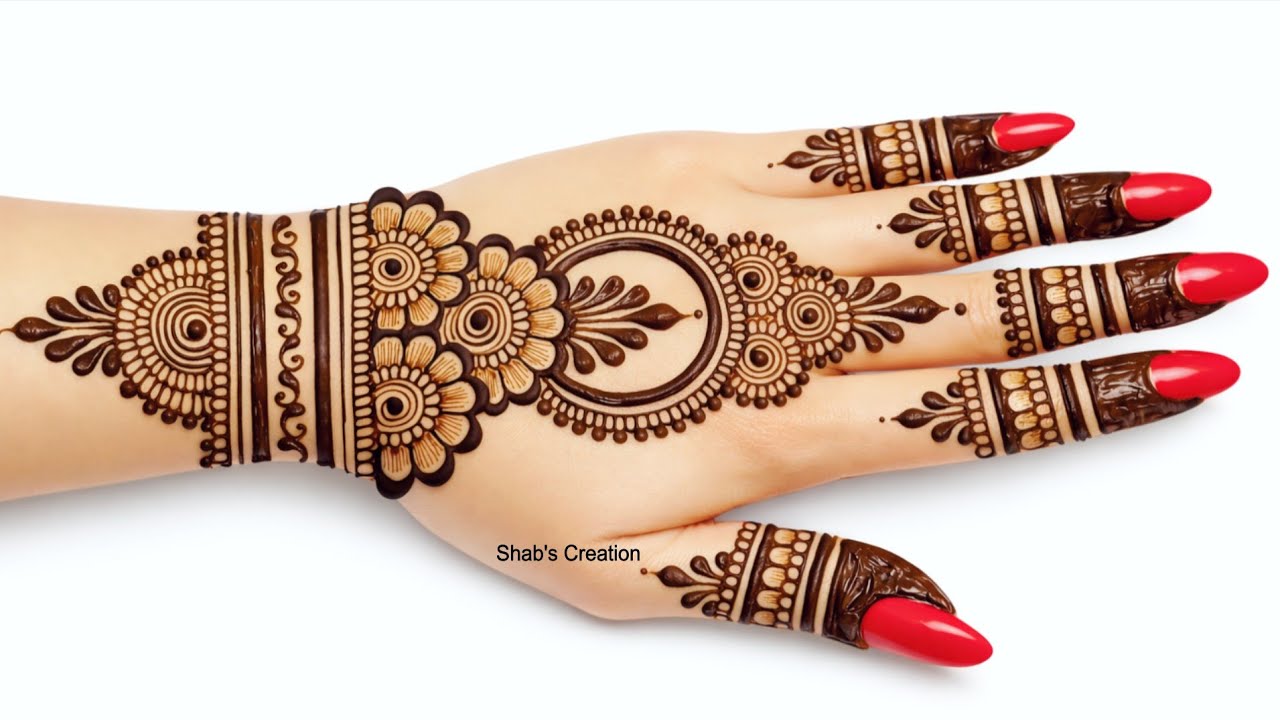 Stylish Beautiful back hand mehndi design | Ramadan special mehndi designs | Simple Mehandi design 