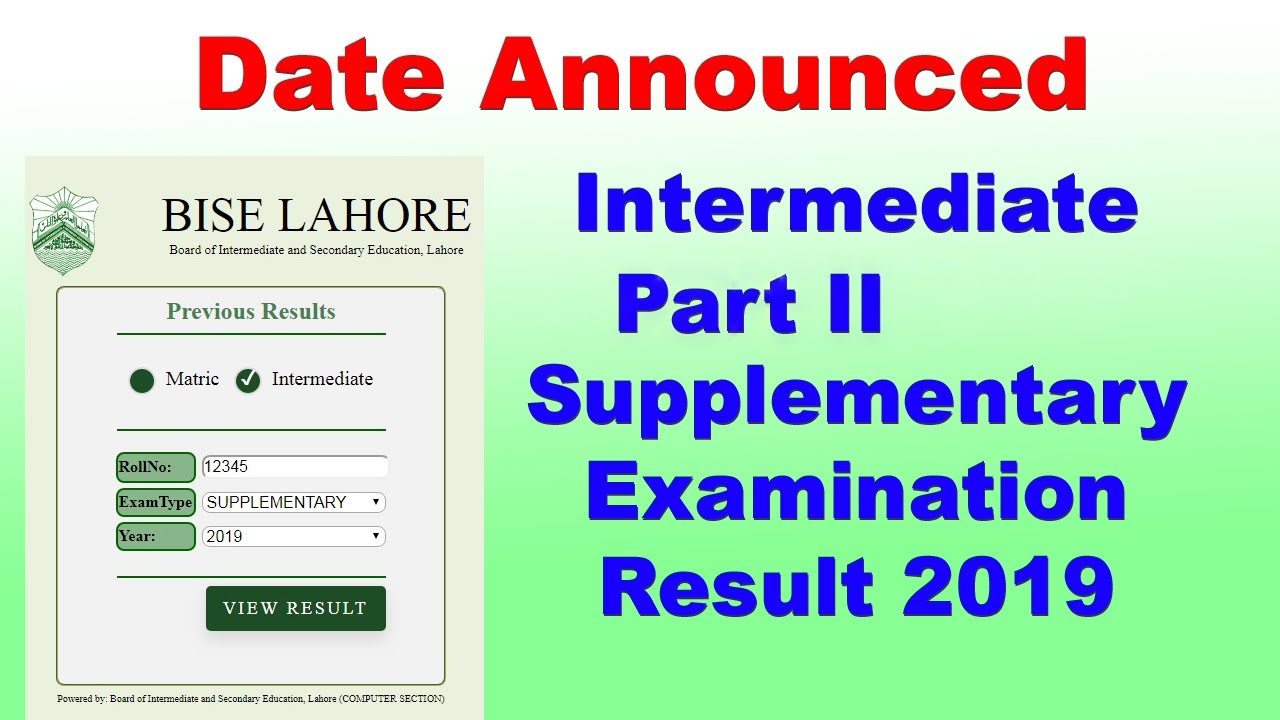 Intermediate Supplementary Result 2019 | 2nd year Supply Result Date 2019 | UTV