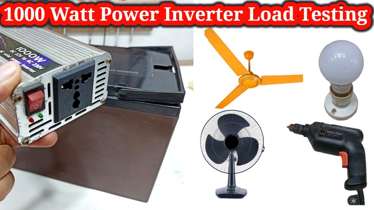 1000W Power Inverter,12v to 220v inverter,  Review, and, Load Testing, #inverter #solar #electrical