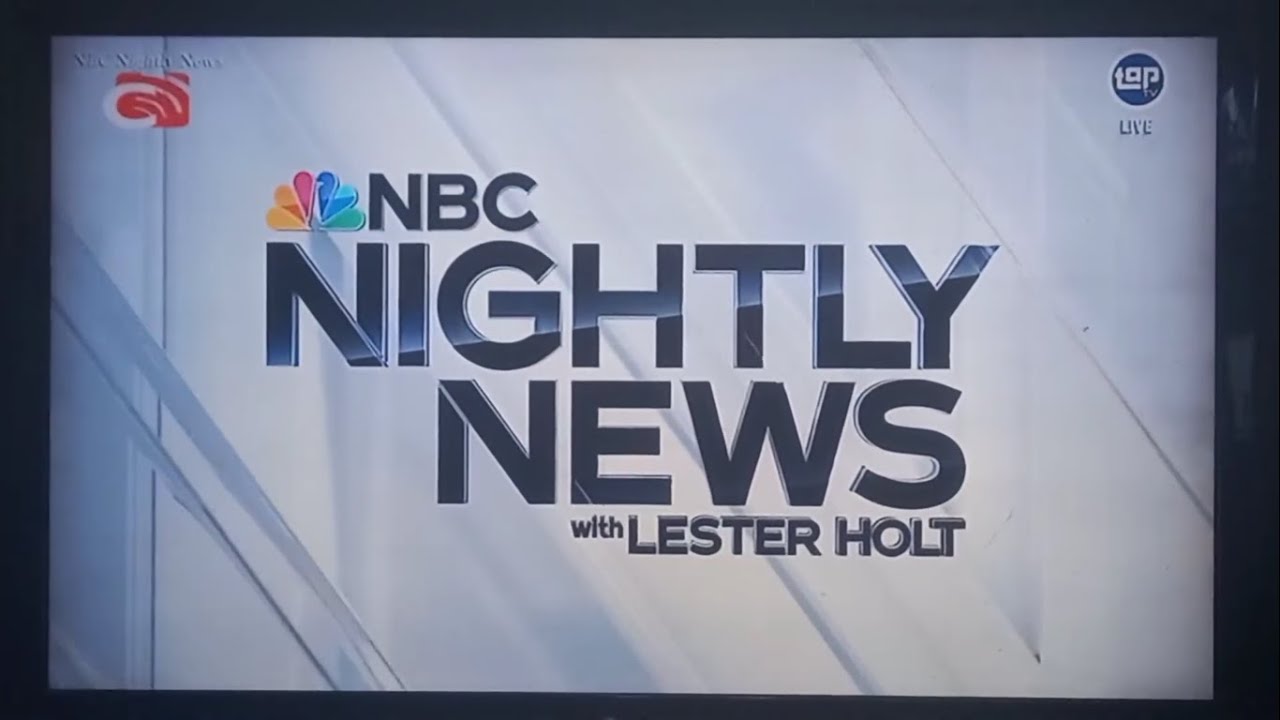 RECORDED: NBC Nightly News break bumper + return to broadcast (on Tap TV)