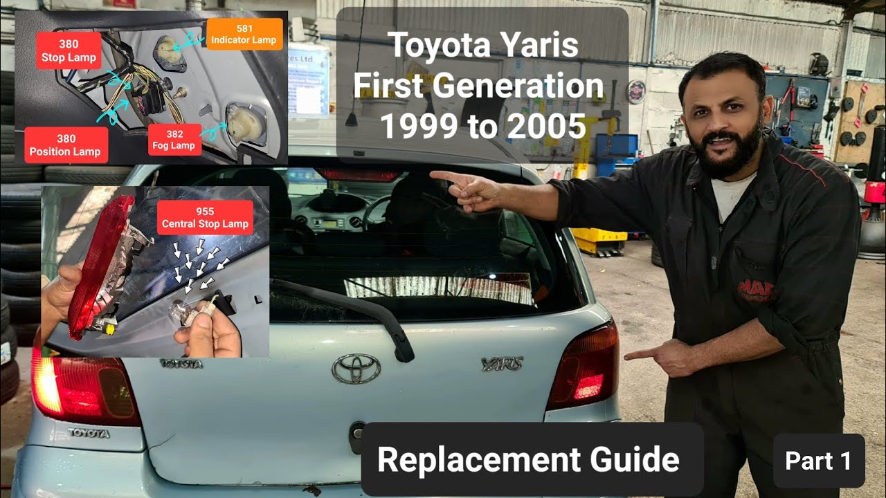 как заменить верхний стоп-сигнал | Правый стоп-сигнал на Toyota Yaris | часть 1 #заднийсвет