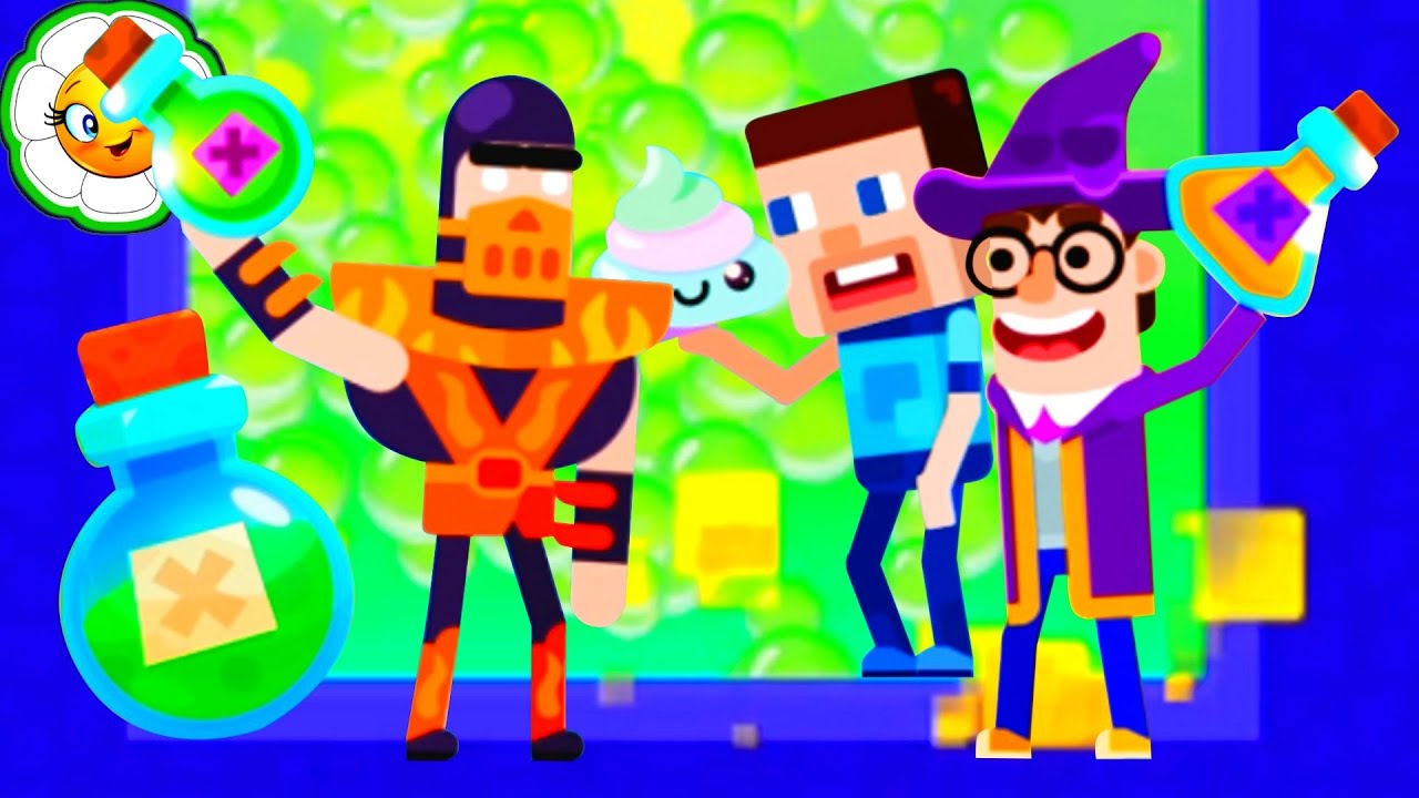 Hitmasters #4  Новое: Toxic Mode! Digger Steve и Blaze в приключении-головоломке! 1-15 уровни