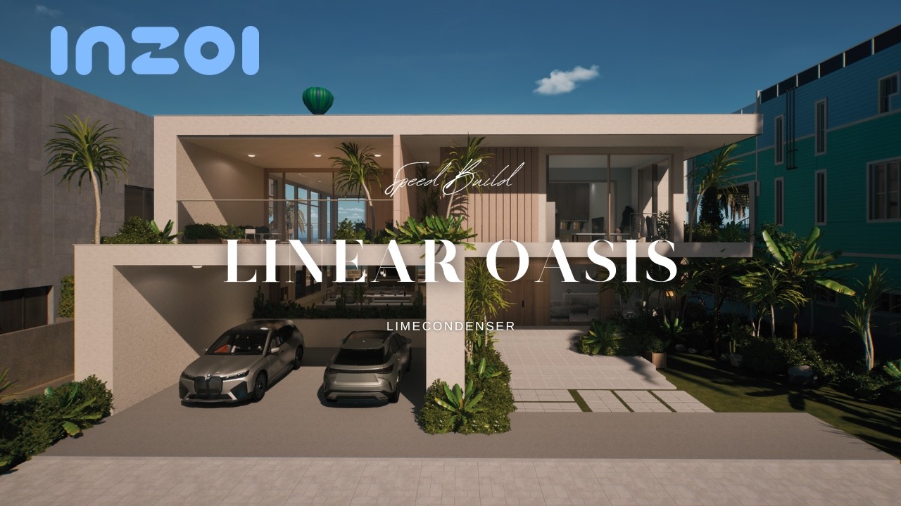 InZOI House Build | Linear Oasis | Speed Build |