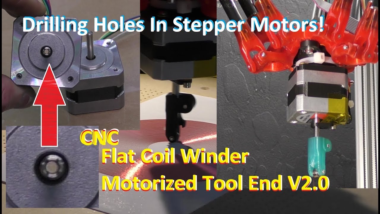 Моторизованный инструмент V2.0, сверление отверстий в шаговых двигателях! Намоточный станок с ЧПУ...