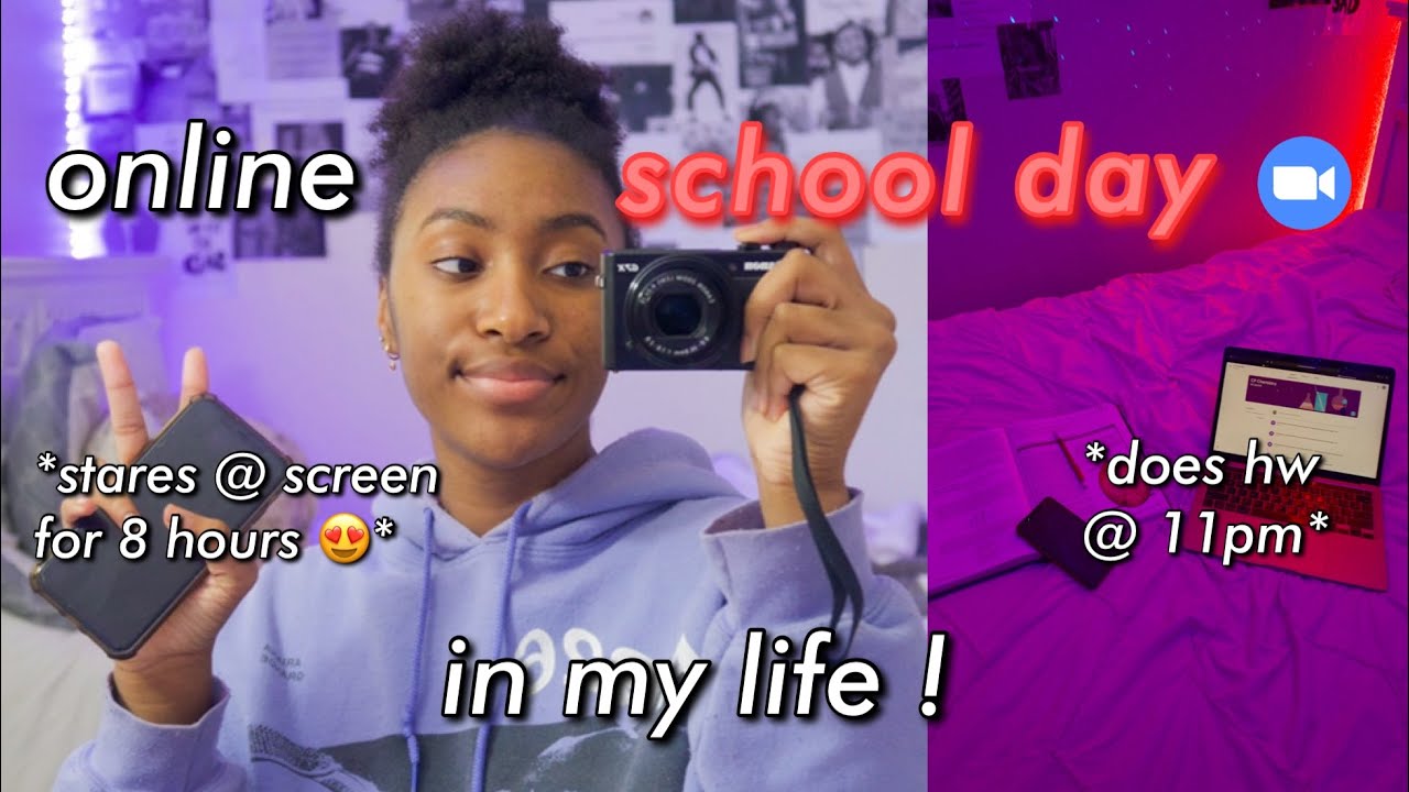 AN ONLINE SCHOOL DAY IN MY LIFE VLOG !
