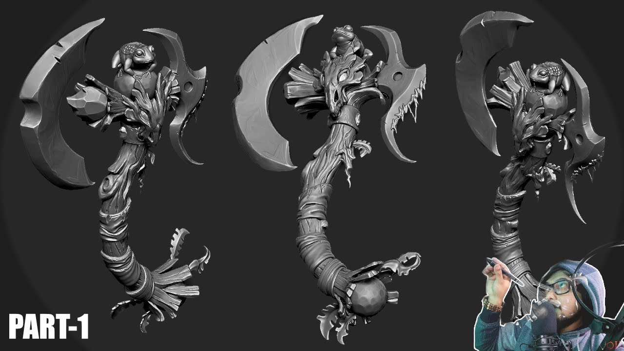 Sculpting Stylized Axe - Part 1 | digital sculpting | Zbrush | Quick Sculpt | VOIDART SCHOOL
