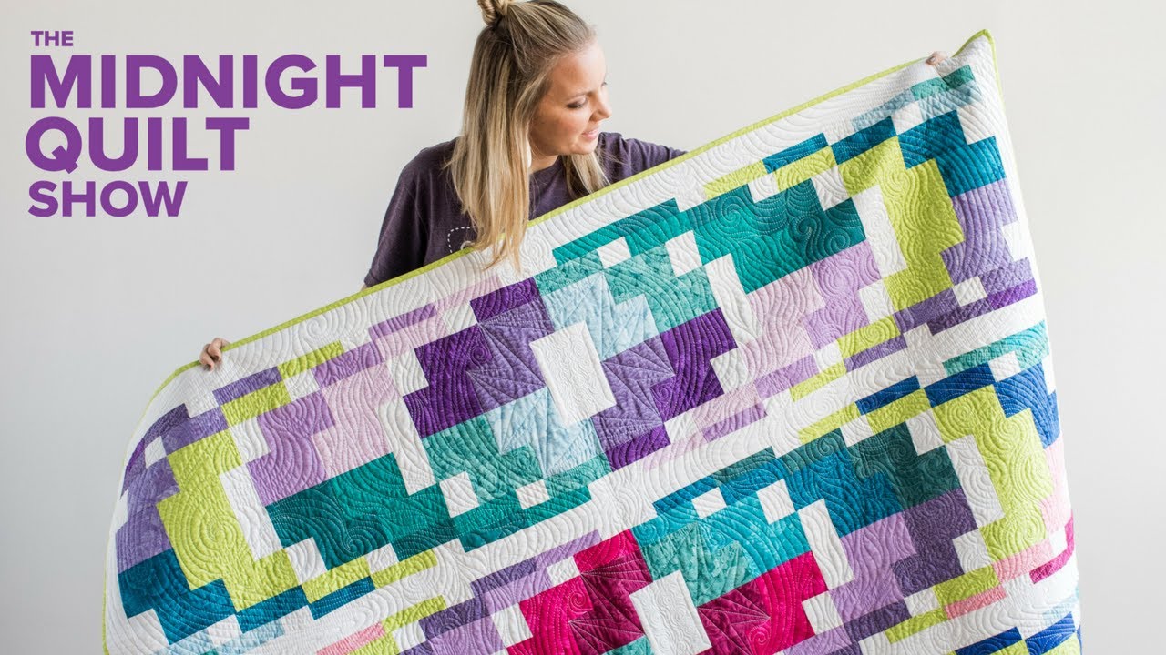 Angela's Modern Bargello Quilt + GIVEAWAY | Midnight Quilt Show with Angela Walters