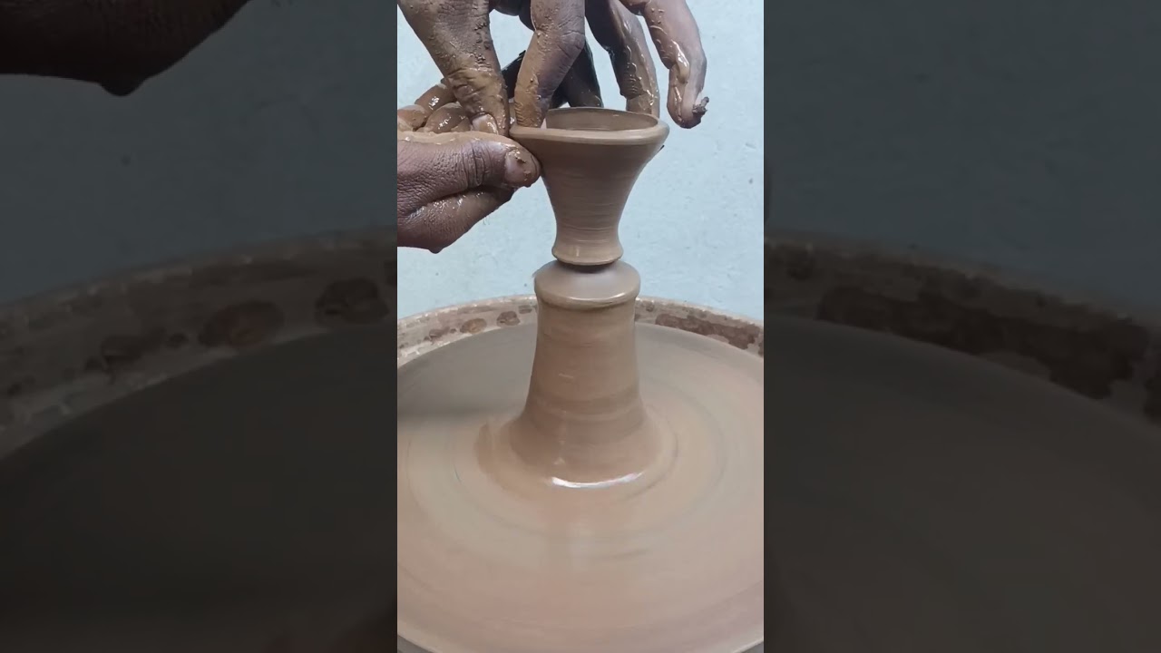 Making a bell 🔔#tiktok #youtubeshorts #pottery #viral #clay #terracottapots #shorts