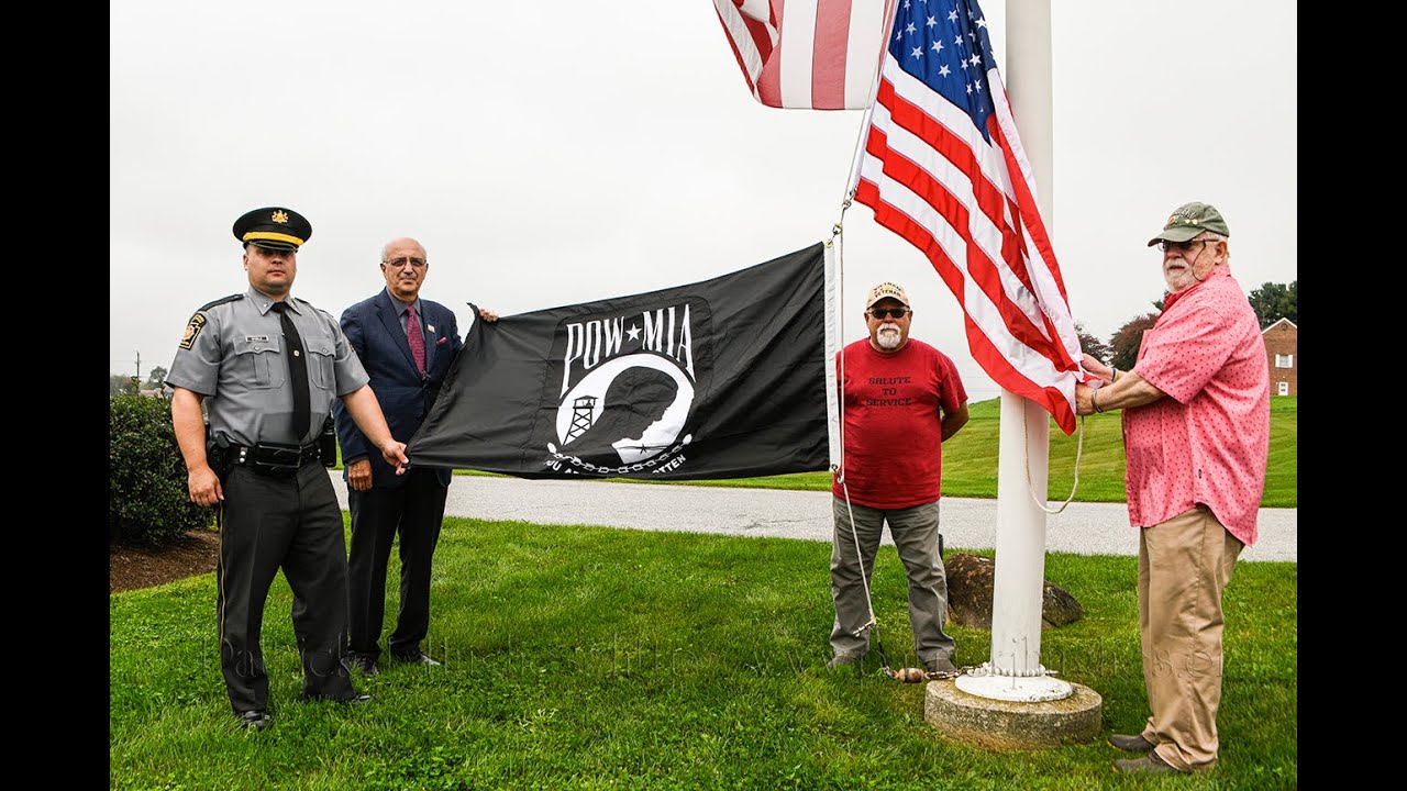 Pennsylvania State Police | Troop J – Avondale raise their POW/MIA Flag