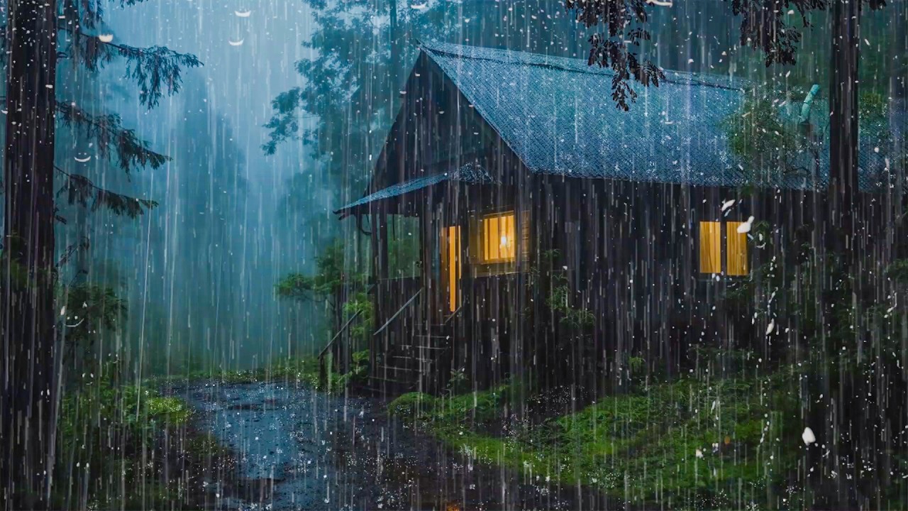 Rain Sounds for Sleeping – Heavy Rain and Gentle Thunder for Instant Sleep