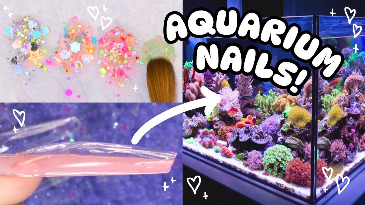 ₊˚⊹ Trying AQUARIUM NAILS  & NEW ACRYLICS from TEMUUU ⊹˚₊