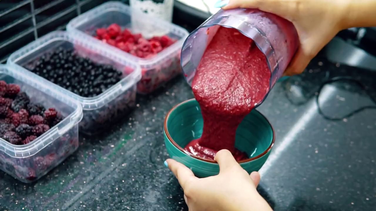 Evde Pratik Smoothie Bowl Yapımı🥥🍓🍇