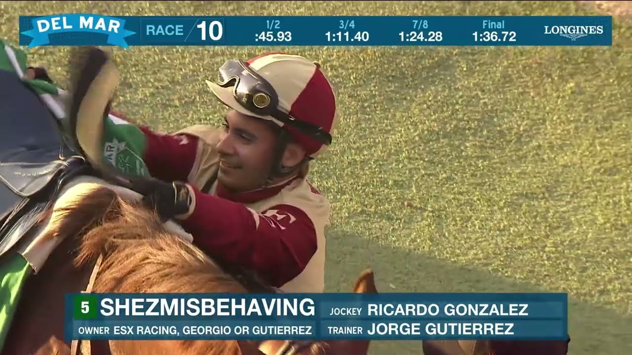 Shezmisbehaving wins race 10 at Del Mar 8/23/25