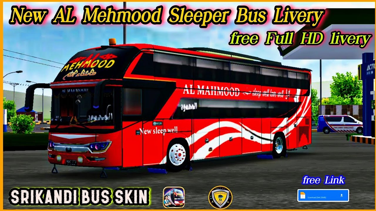 New AL Mehmood Sleeper Bus Livery // Bus simulator indonesia livery