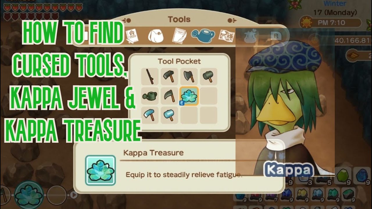 STORY OF SEASONS: FRIENDS OF MINERAL TOWN! FINDING CURSED TOOLS + KAPPA IN WINTER MINE