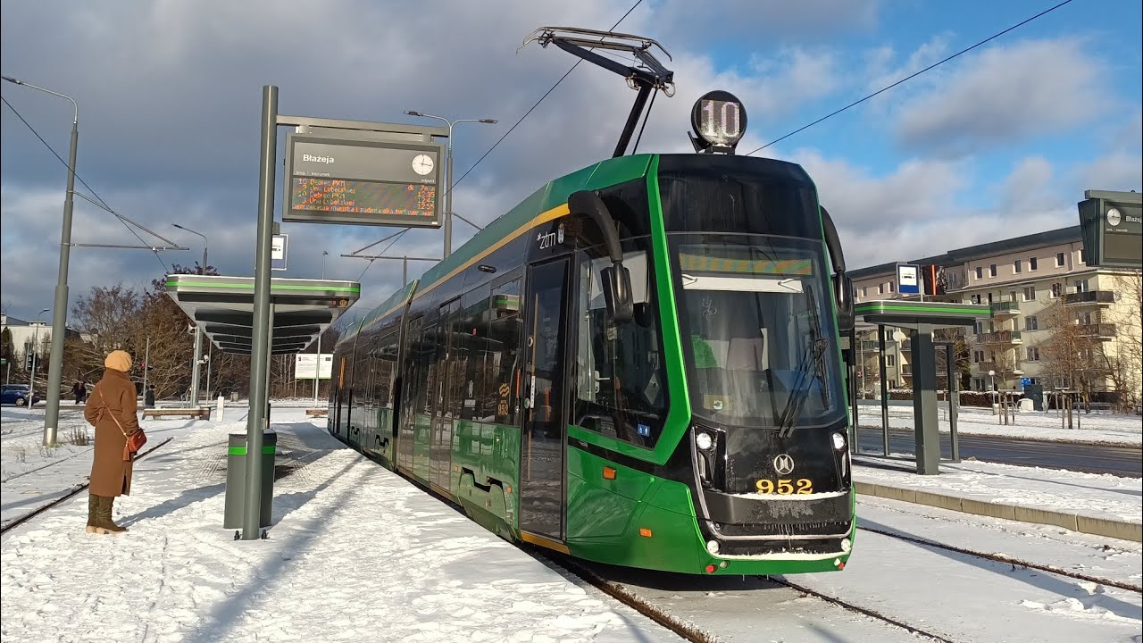 MPK Poznań | Linia 10 | Moderus Gamma LF04AC #952 | Kierunek Dębiec PKM 
