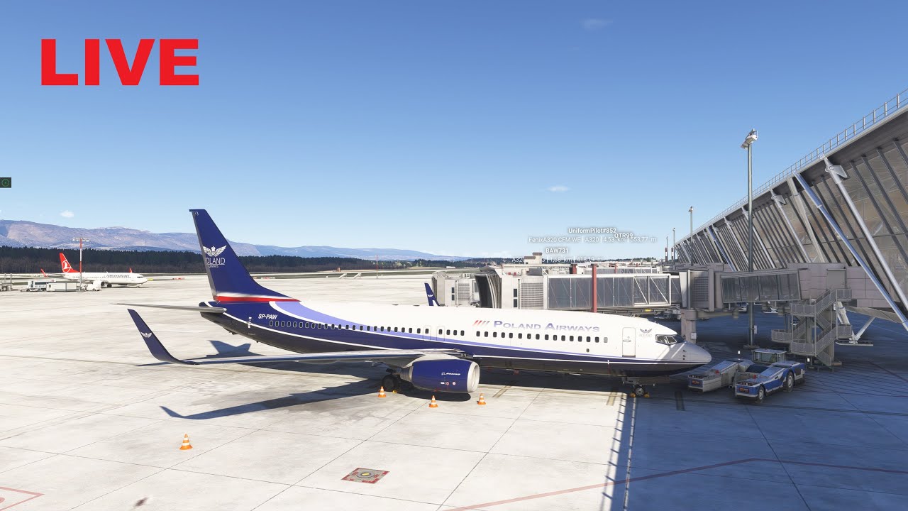 BeyondATC  B737 4K LIVE /  LSGG Geneva - EICK Cork