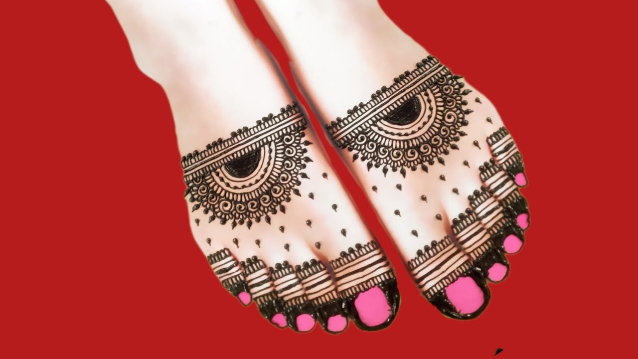 Простой дизайн Pairon ki Mehandi / Менди следует наносить на ноги / Легкий дизайн Mehndi на ногах