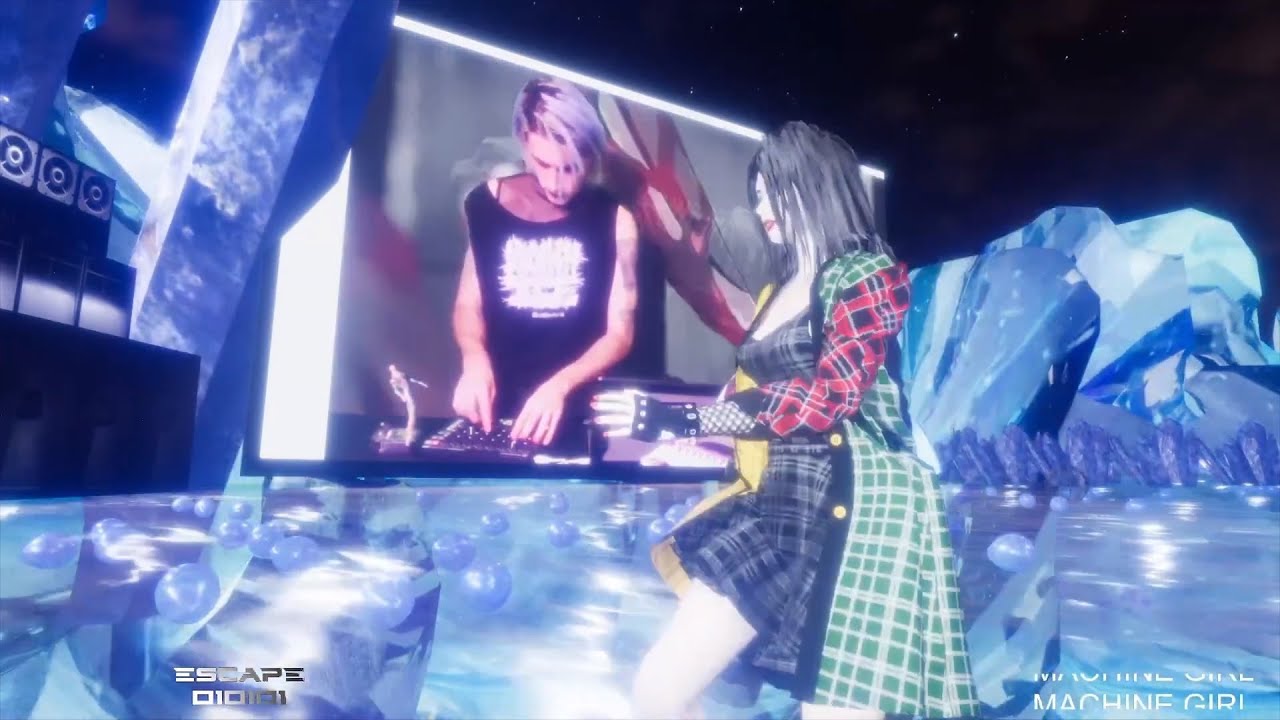 MACHINE GIRL dj set @ Escape 010101 + Bqestia soundsystem pres. Crystal world VR party #machinegirl