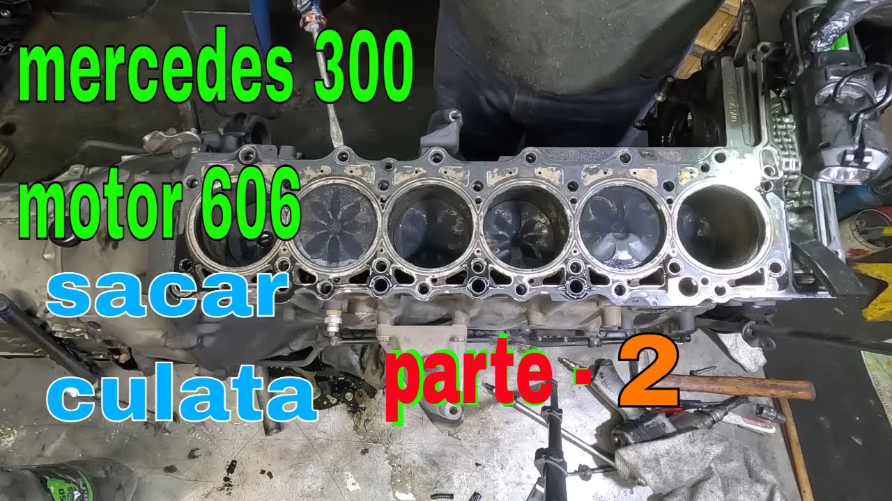 Lejendario  Mercedes benz 300 MOTOR  606 desmontaje de  culata de CILINDROS