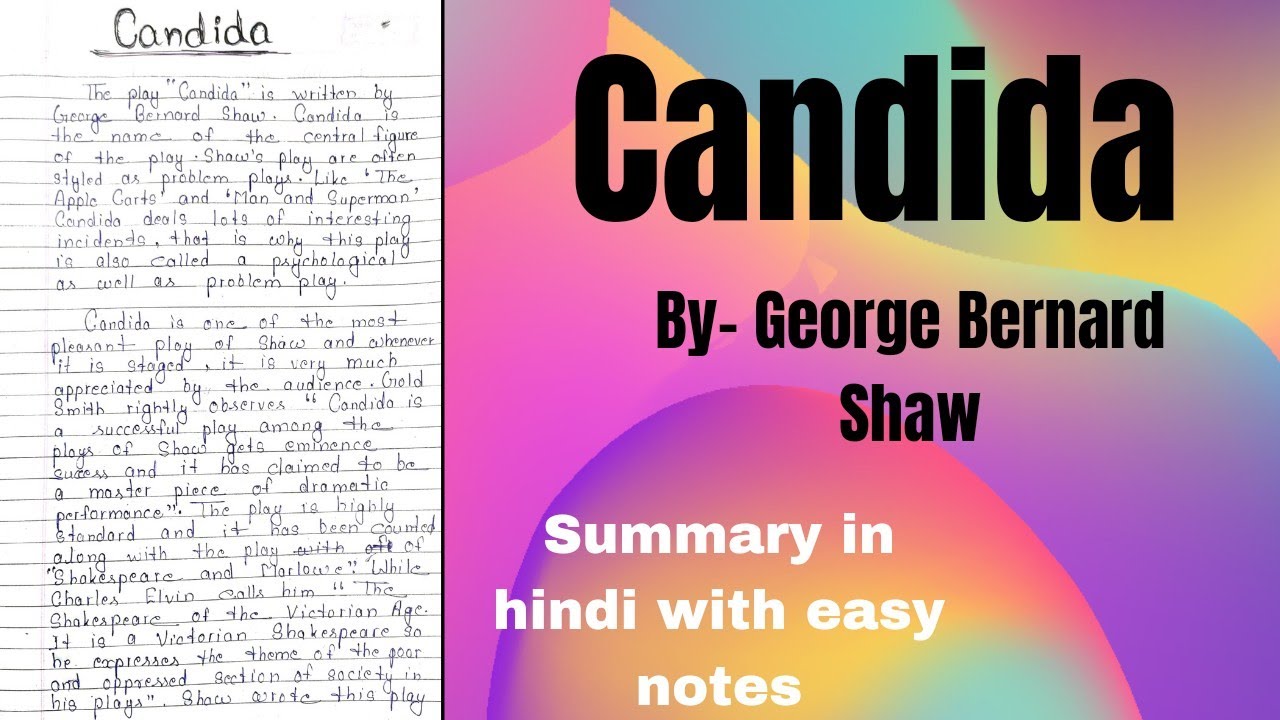 Candida Summary in hindi | Candida theme |  Candida by George Bernard Shaw | Candida by GB shaw