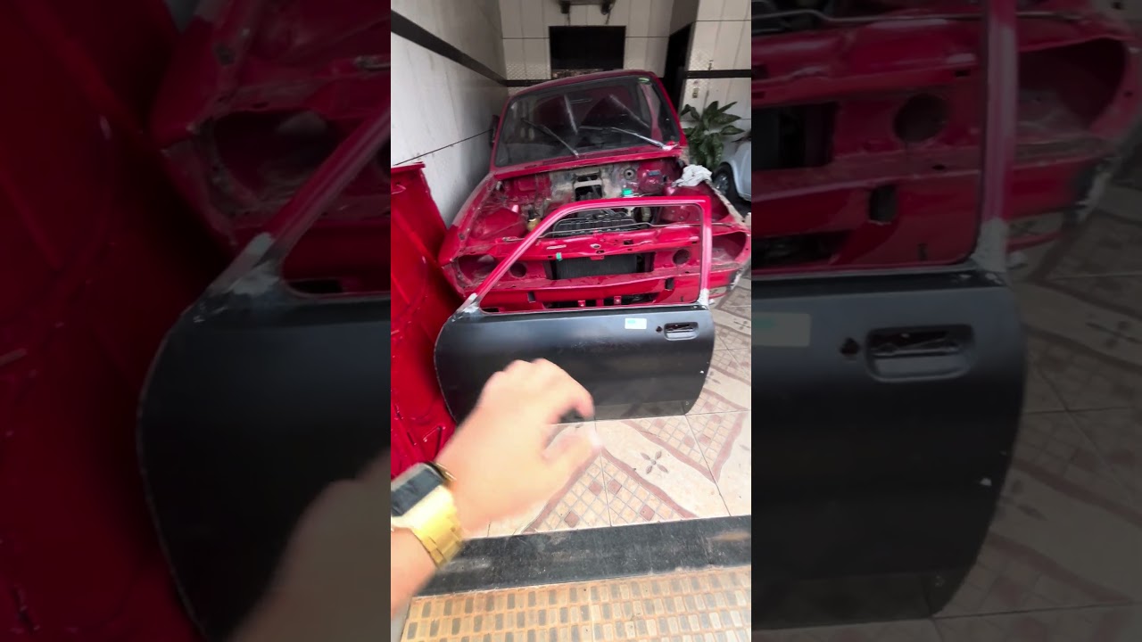 Como trocar a folha de porta de um carro. #chevette  #restaura&ccedil;&atilde;o #chevrolet #funilaria #shorts