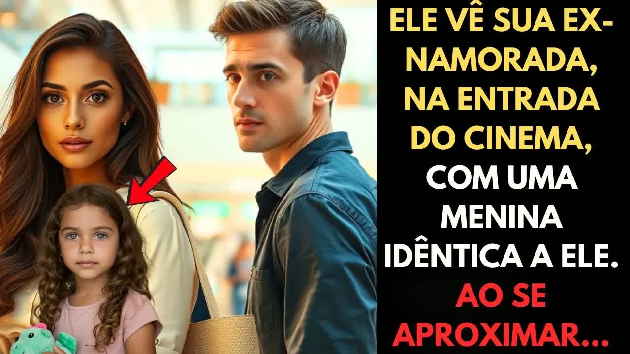 ❤️ ELE VÊ SUA EX-NAMORADA,  NA ENTRADA DO CINEMA, COM UMA MENINA IDÊNTICA A ELE. AO SE APROXIMAR….