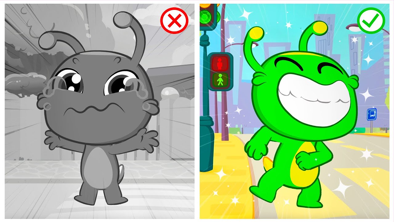 The color is gone and now Groovy is in a Silent Movie! | Learn the colors!