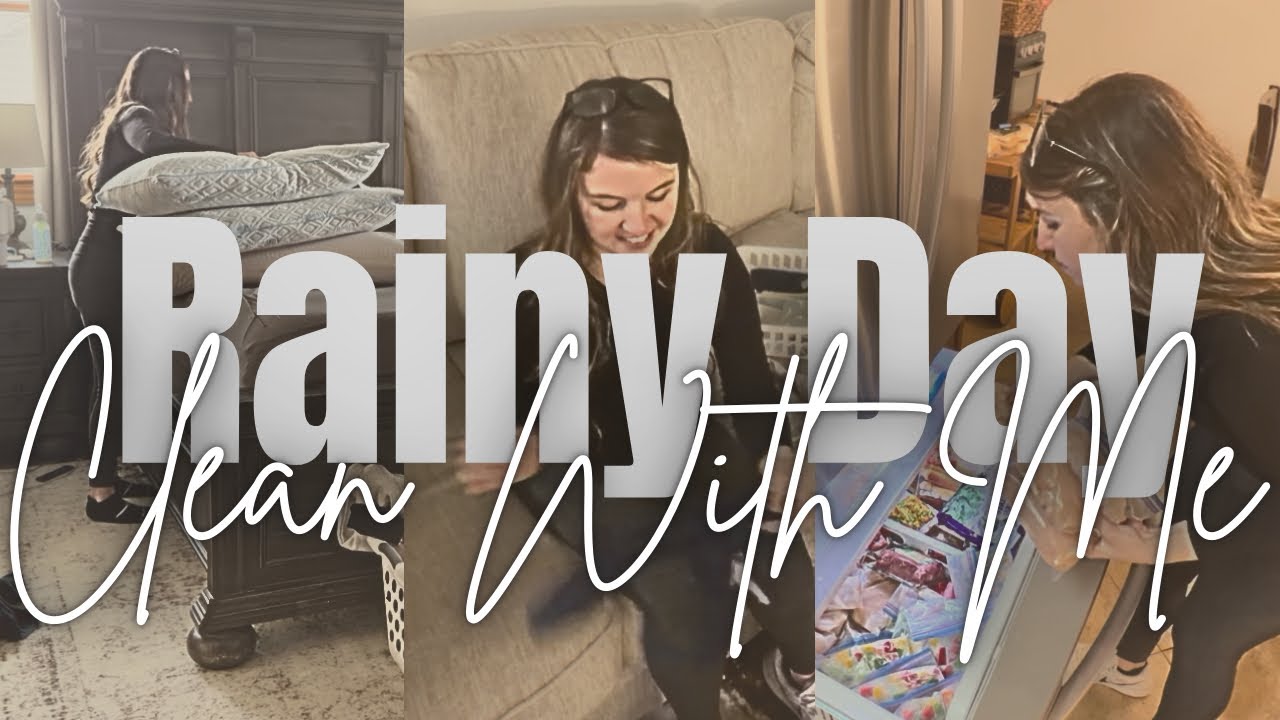 Rainy Day Clean With Me | Leaving For Weekend Getaway | Speed Cleaning 