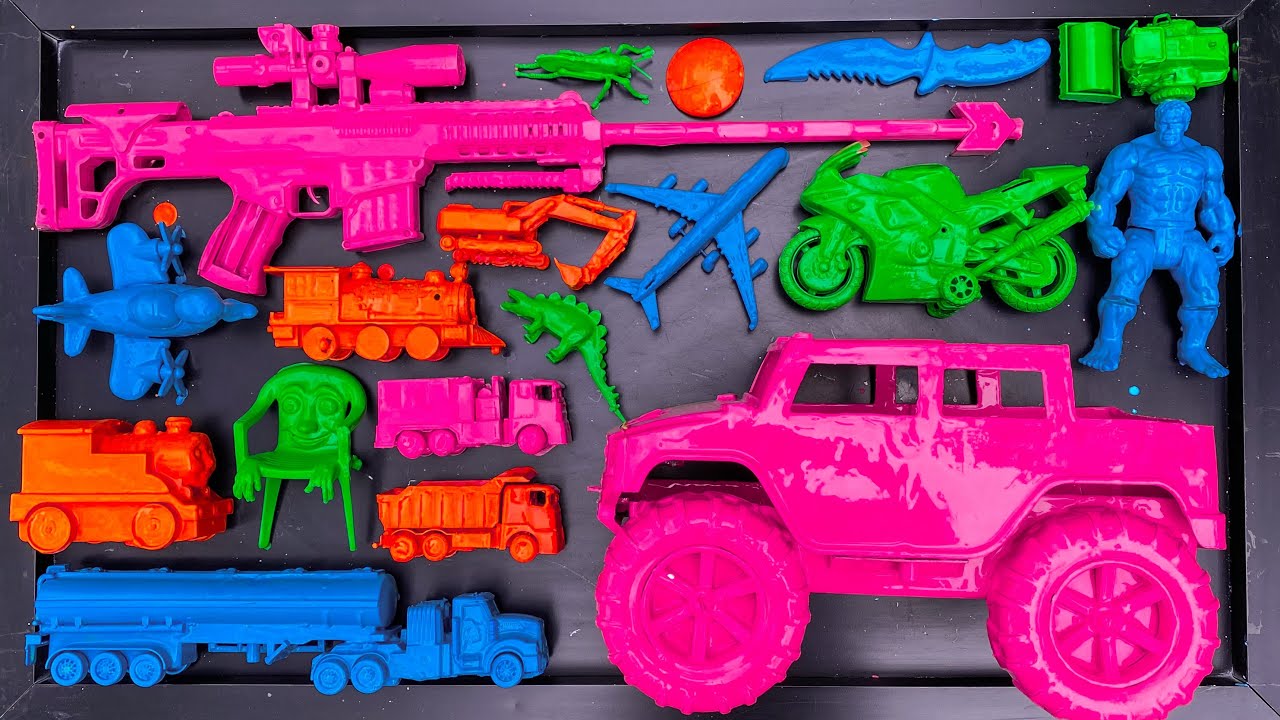 Membersihkan mobil mobilan, mobil balap, truk tangki, motor balap, kereta api, truk pasir, anomali