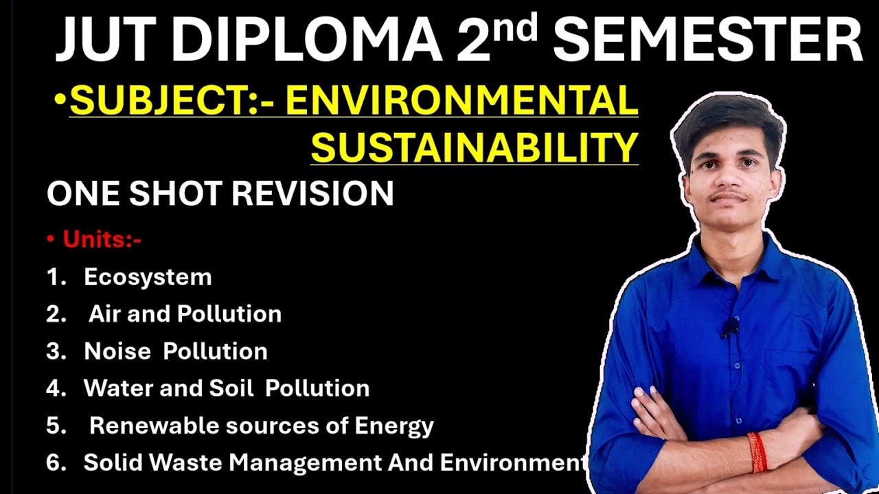 Environmental Sustainability One Shot 🎯 | JUT Diploma 2nd Semester | Unit 1&ndash;3 Full Syllabus Cover