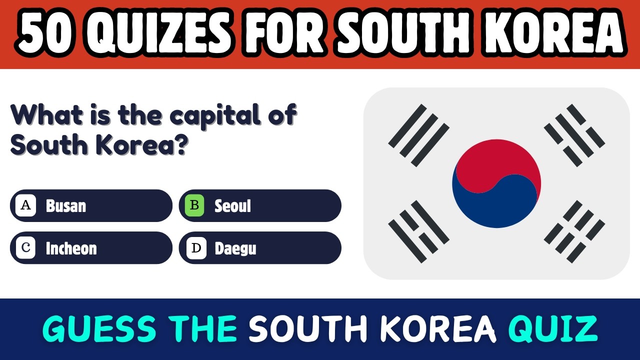 General Knowledge About South Korea | Quiz On South Korea GK
