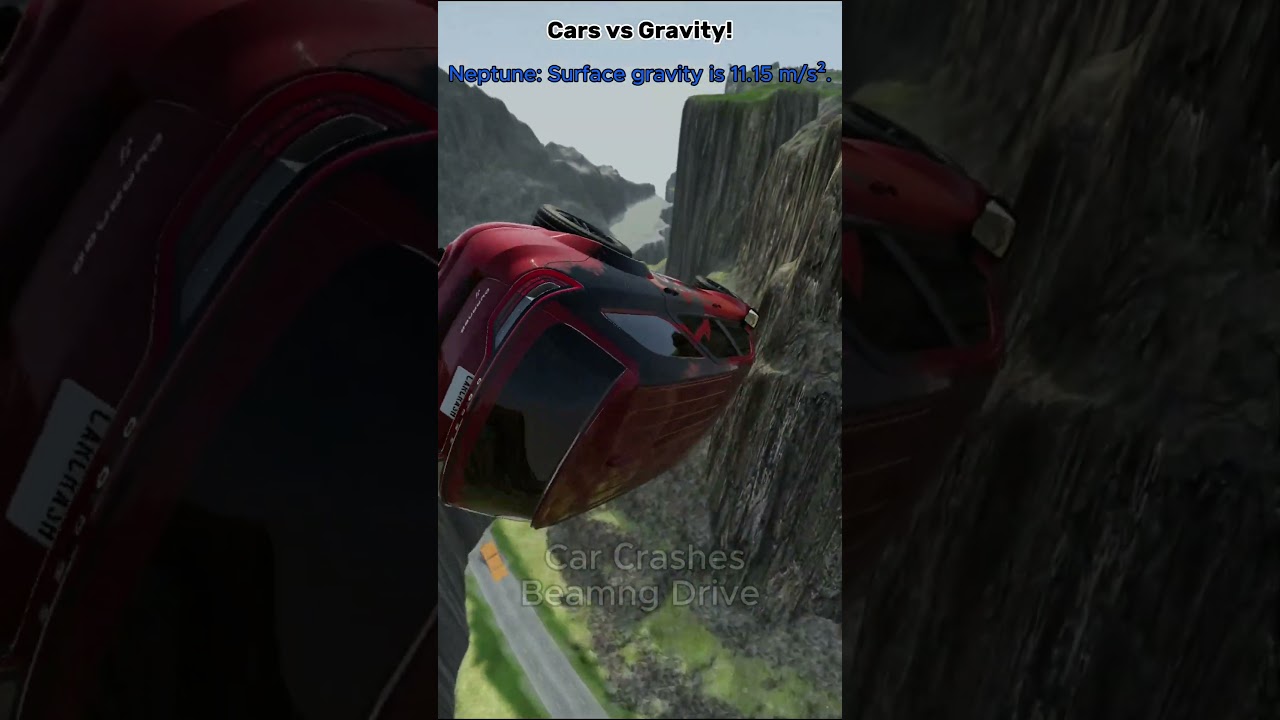 Cars vs Gravity #7 - Beamng Drive #shorts #beamngdrive #shortvideo