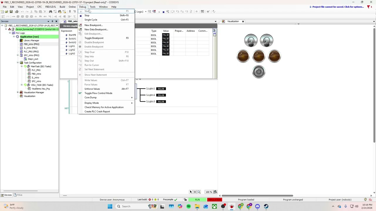 MEC342   Codesys based FBD Acceptance Test