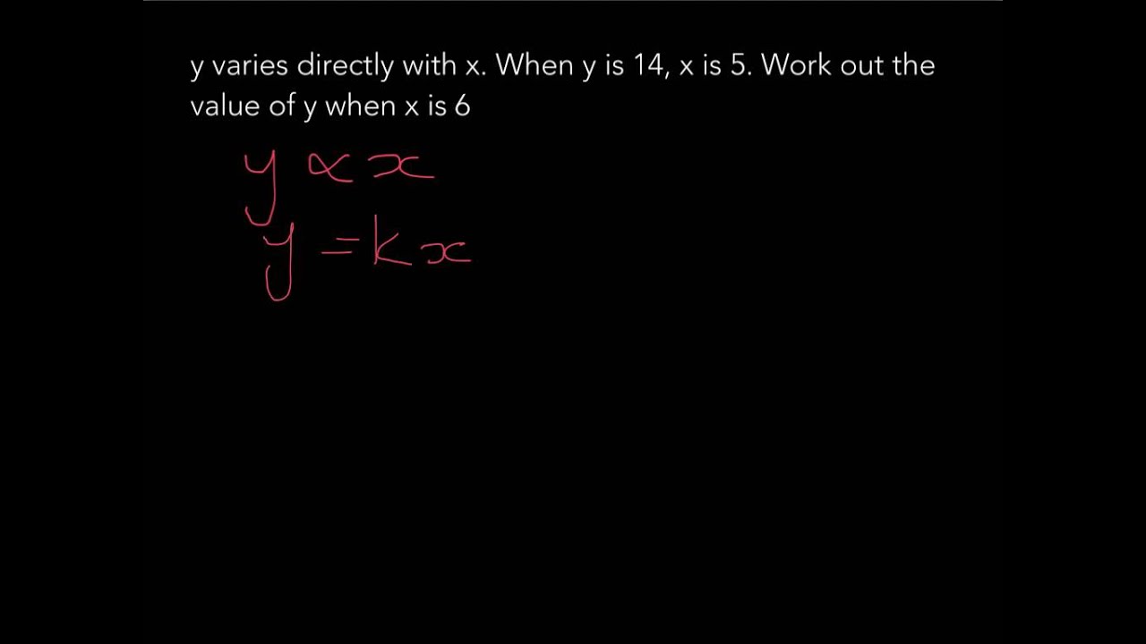 Direct Proportion  Finding k