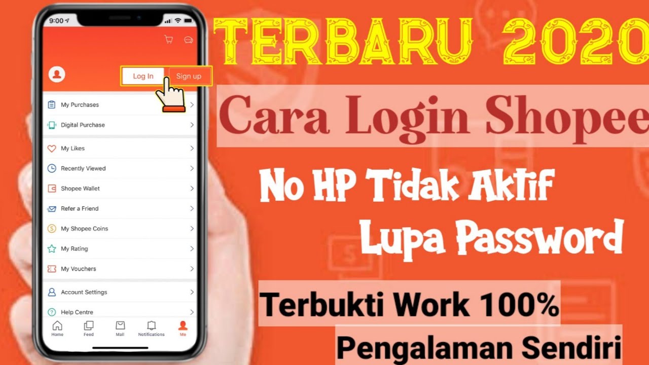 Ini Solusinya! Cara Login Shopee. No HP tidak aktif.
