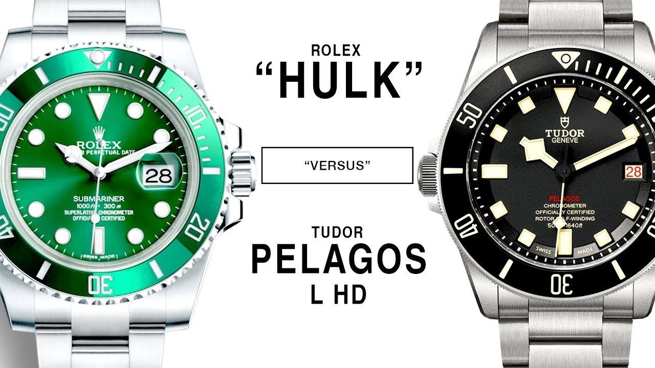 ROLEX vs TUDOR: SUBMARINER HULK vs. PELAGOS LHD: 116610LV vs. M25610TNL-0001
