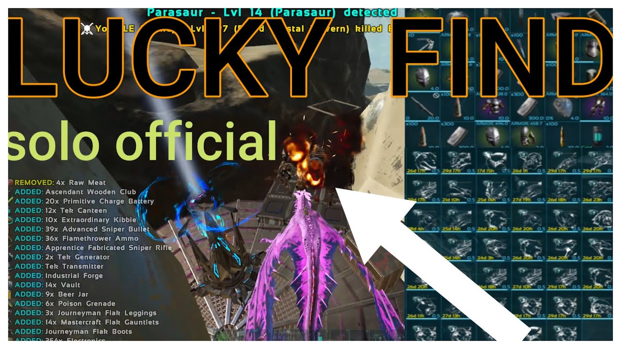 ark 1x solo,RAT HOLE RAID and HIDDEN loot find s2 ep35 