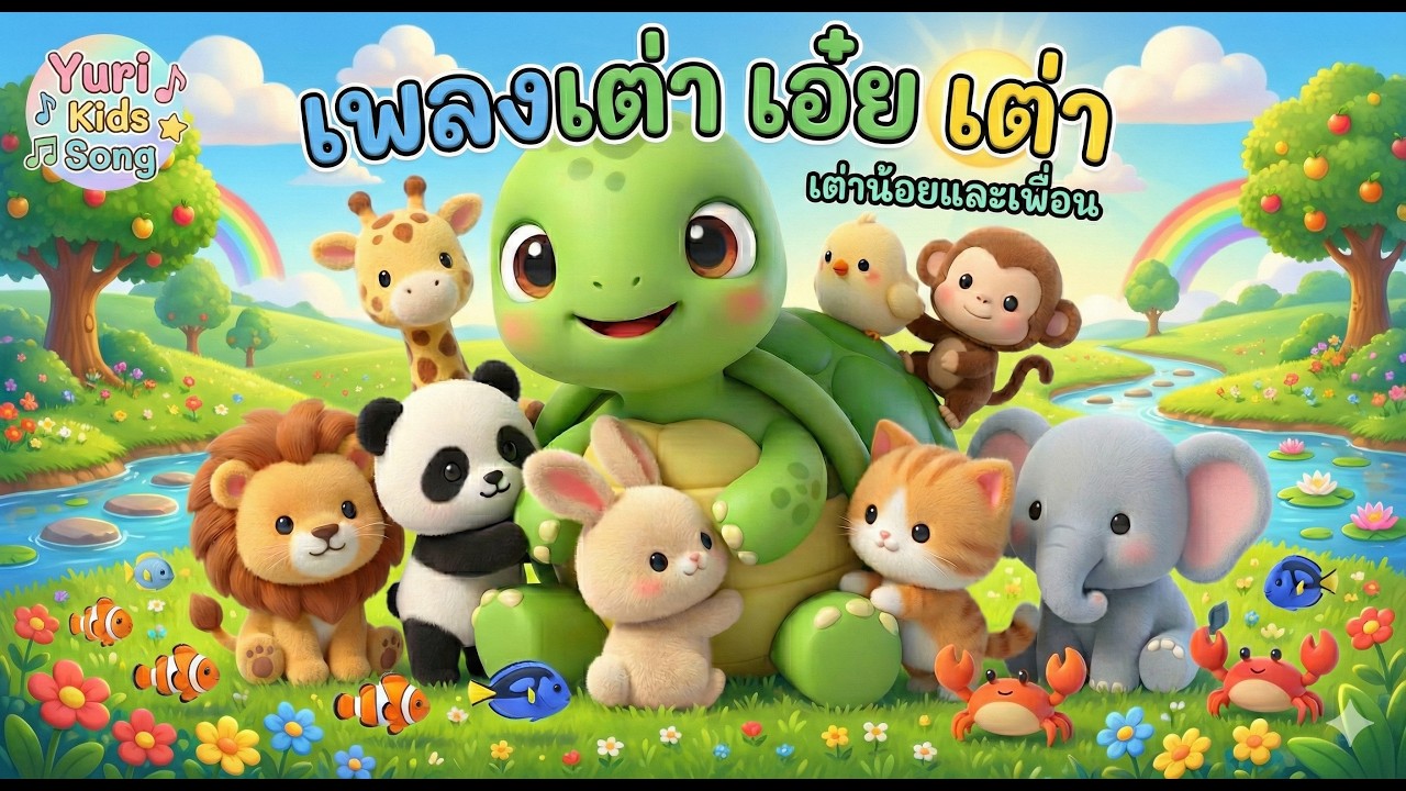 เพลงเต่า เอ๋ย เต่า | เต่าน้อยและเพื่อน | Yuri Kids Song