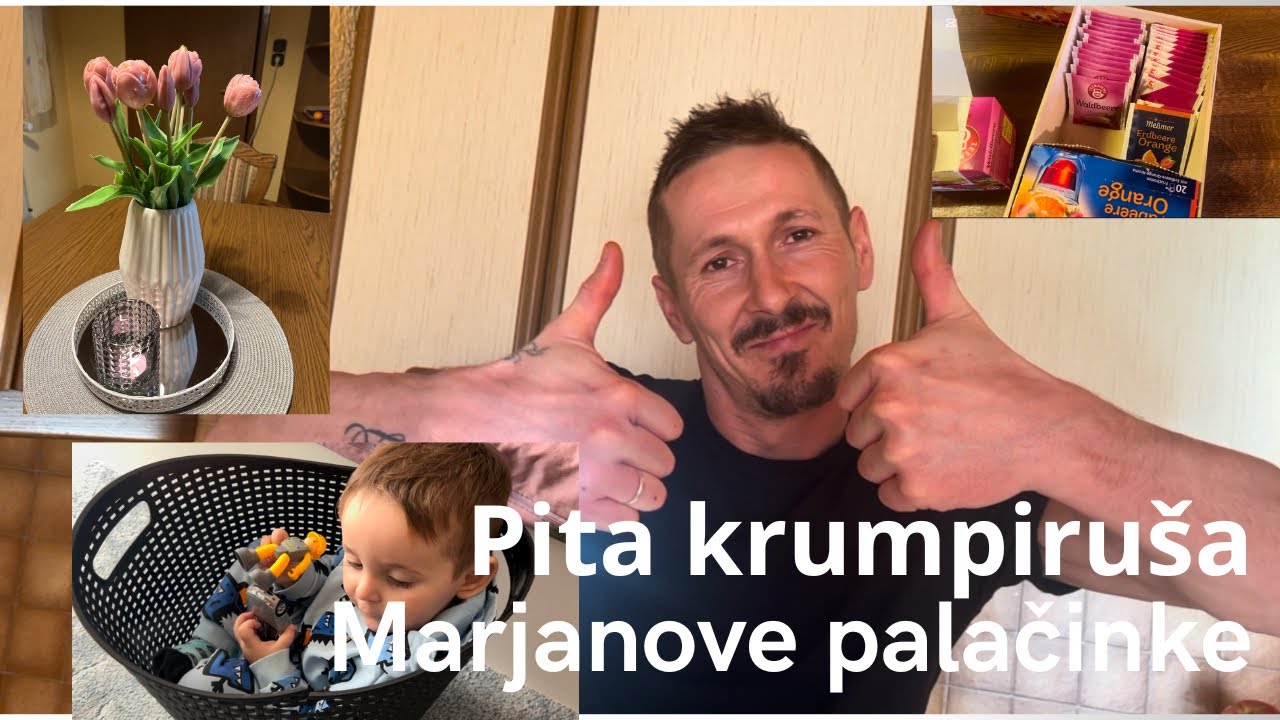 Muž peče palačinke 🥞|| Pita krumpiruša 🤗 #mama5djece