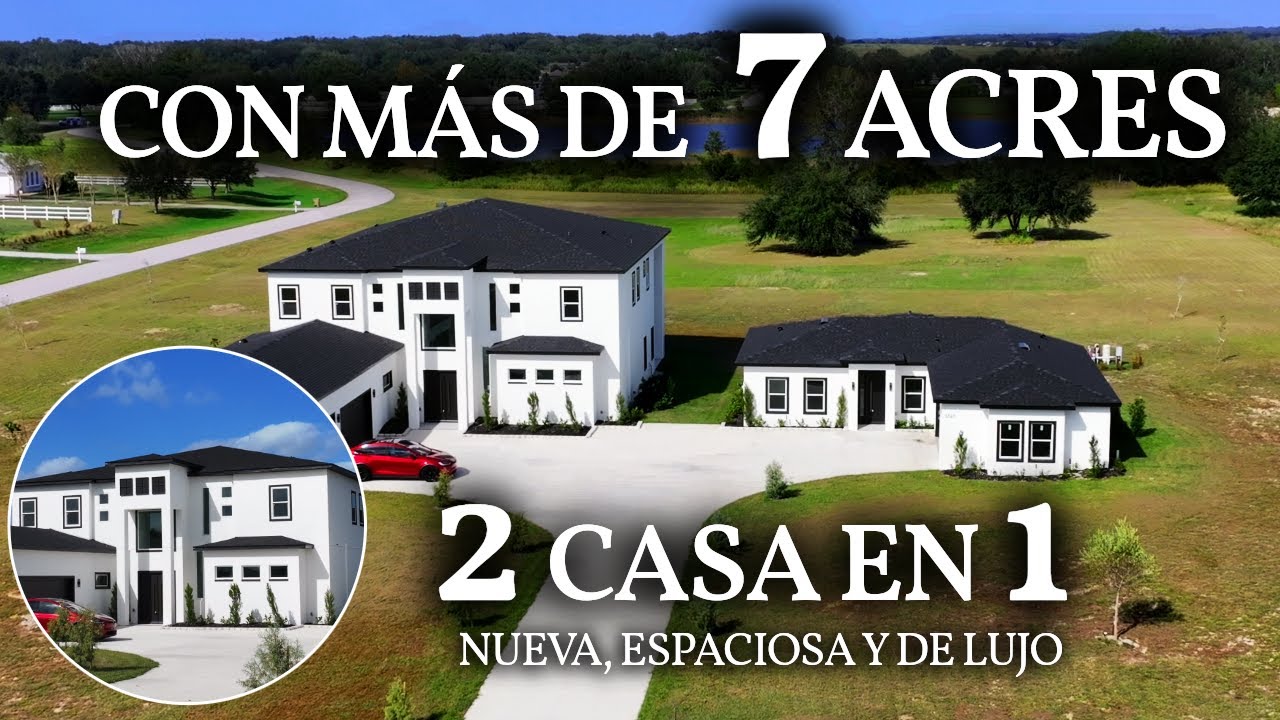 2 Casas en 1🤯 Gran Descuento de $275K en Enorme MANSIÓN en Groveland, FL con MÁS DE 7 ACRES