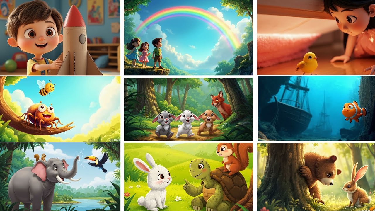 Histórias Infantis Mágicas  | 1 HORA de Fábulas Com Grandes Lições para Crianças.