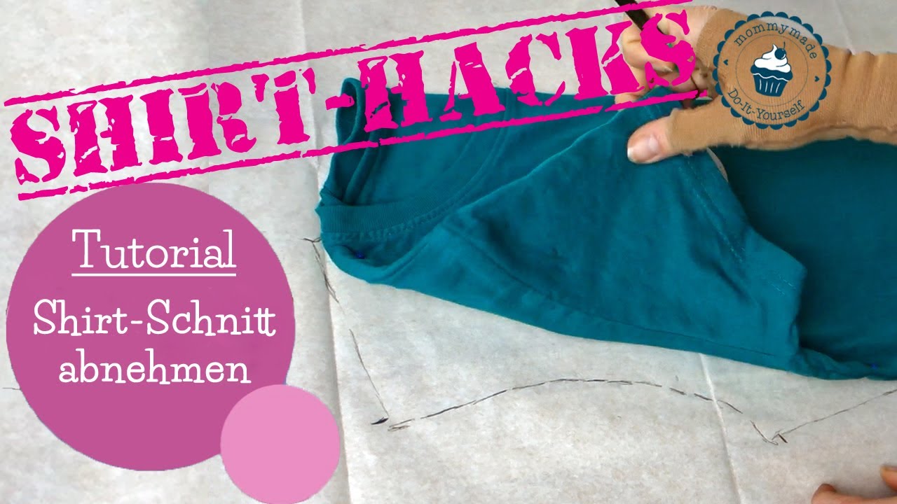 Shirt Schnitt abnehmen | T-Shirt Schnittmuster abnehmen | Schnitt kopieren | Anleitung | mommymade