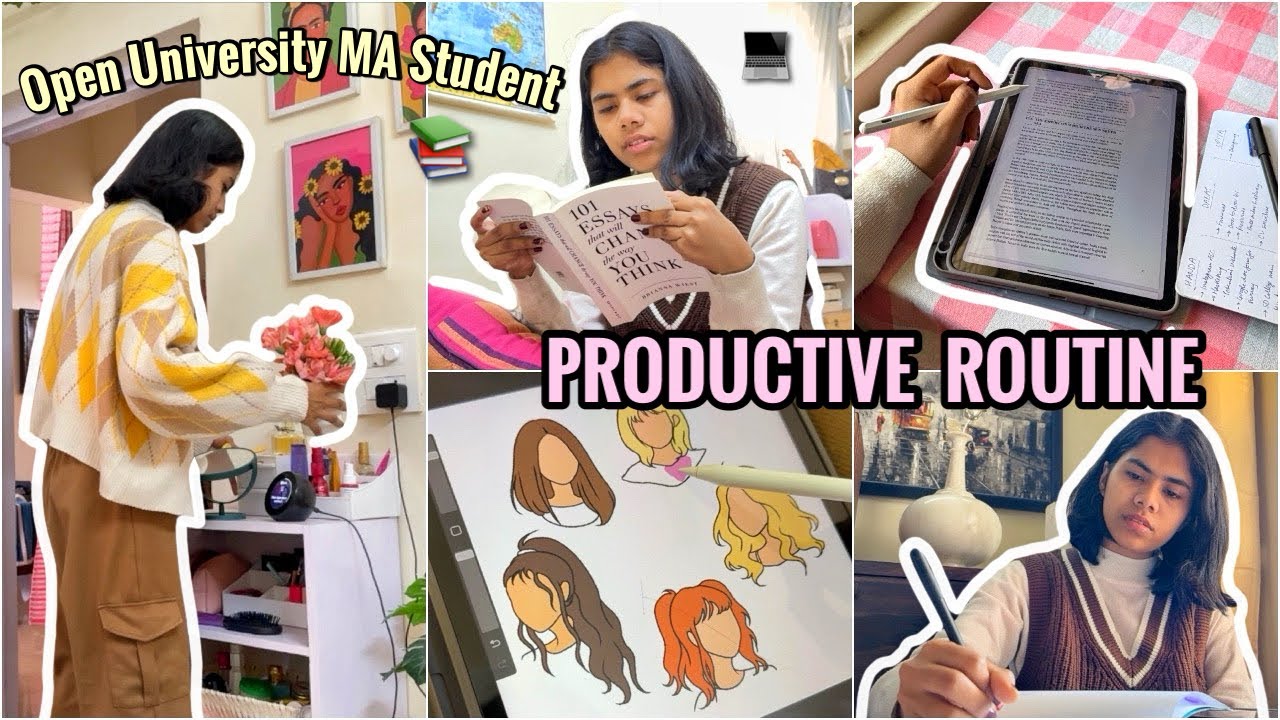 A Day In The Life Of An Open University MA Student 📚 Productive + Fun💗 #productive #study #college
