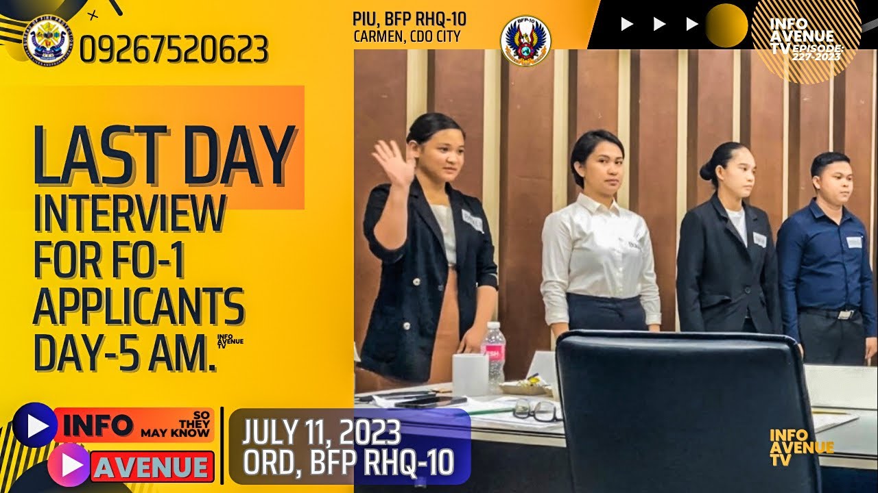 Fire Officer-1 Applicants sell themselves before the Board of Interviewees.