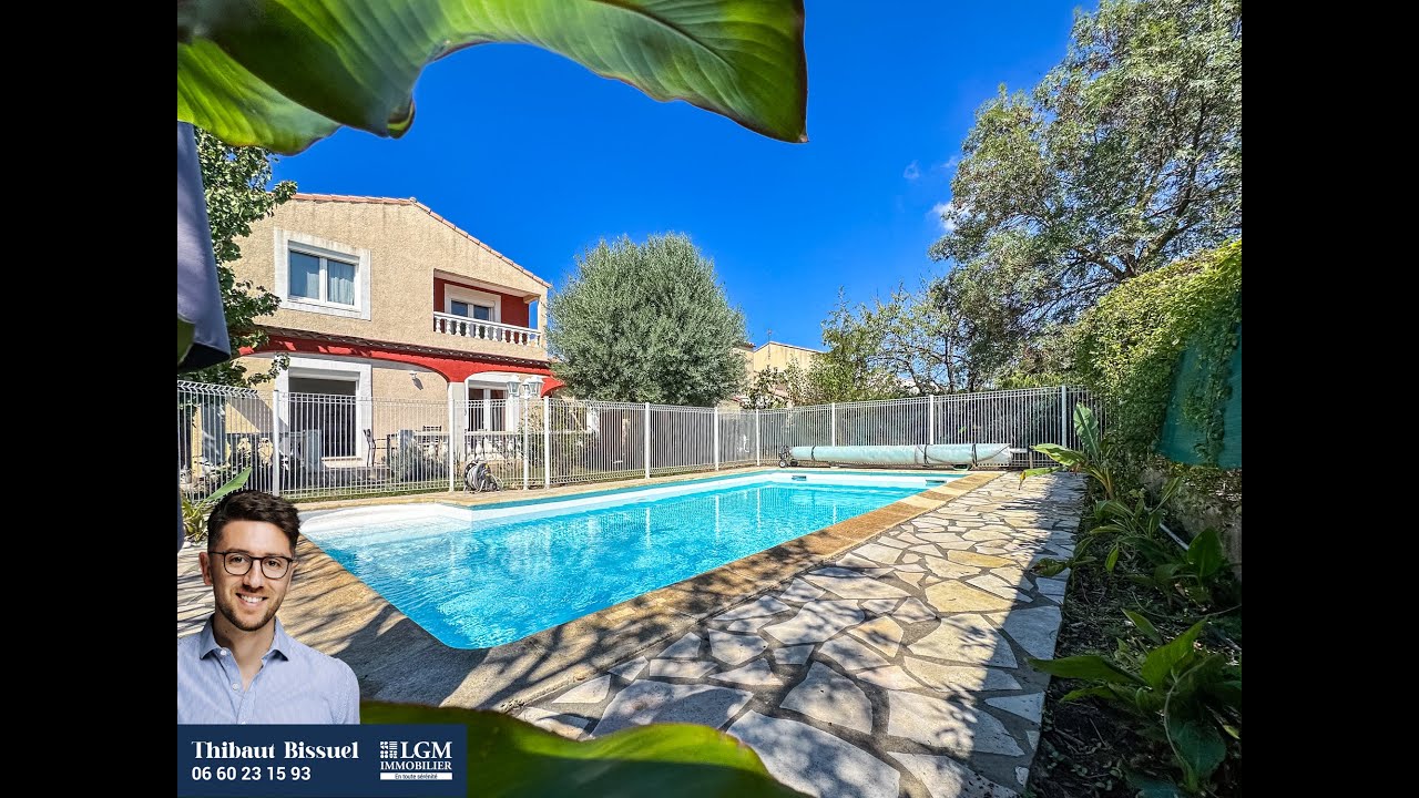 À vendre | Maison T5 125m2 avec jardin, piscine et garage à Fabrègues