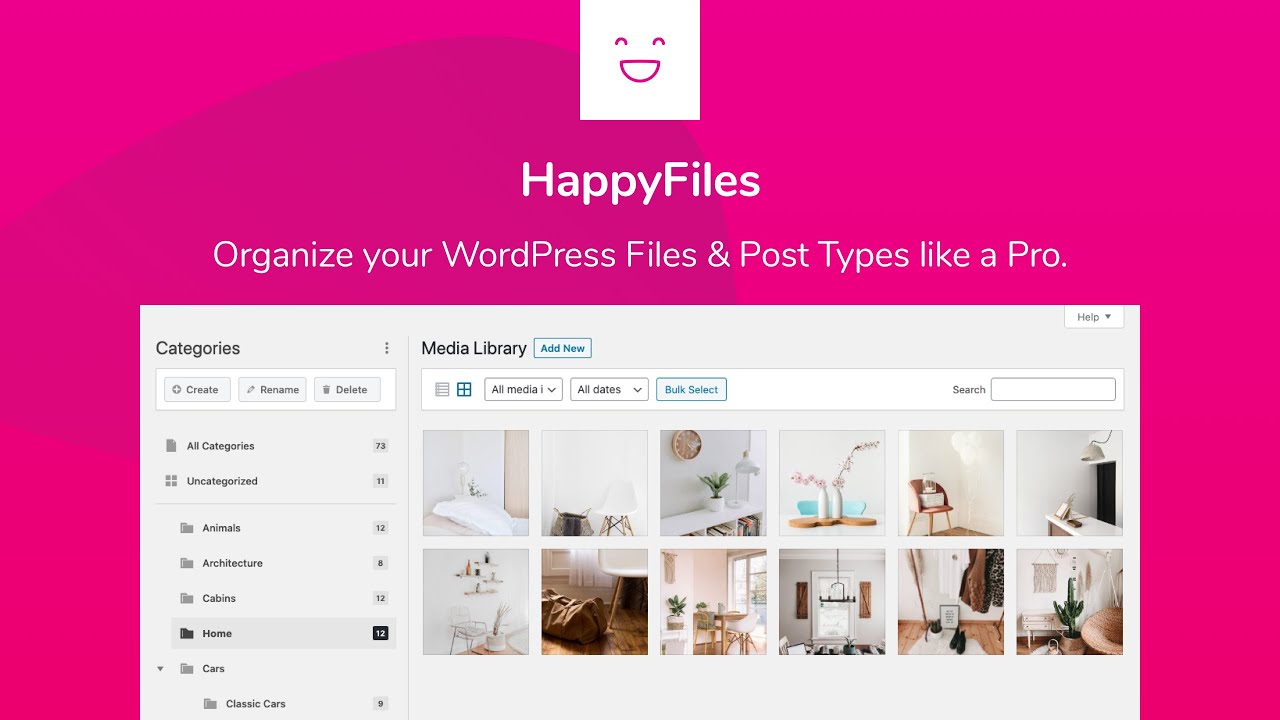 How To Organize Your WordPress Files & Post Types | HappyFiles